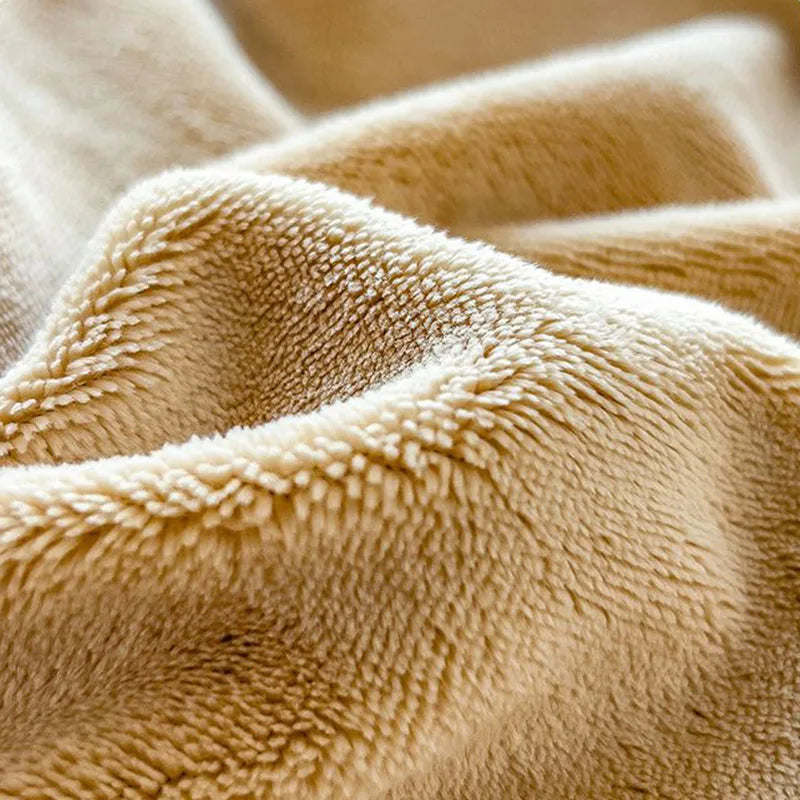 DecorBites™ Cozy Milk Velvet Fitted Sheet for Autumn & Winter Mattress Topper