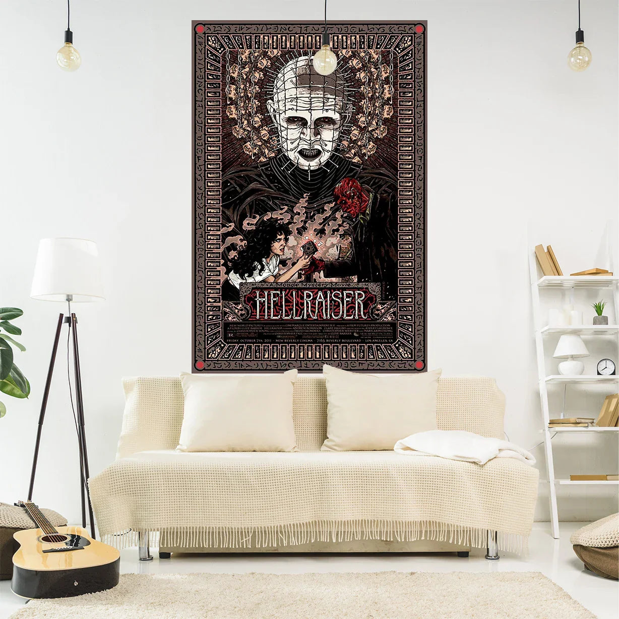 Decorbites™ Kürbislaterne Wandbehang: Halloween-Horrorfilm Boho-Heimdekoration für das Schlafzimmer