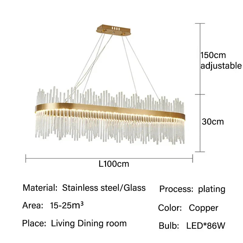 Decorbites™ Glasstab-LED-Hängeleuchter: Elegante Leuchte für die Einrichtung im Wohn-, Ess- und Schlafzimmer