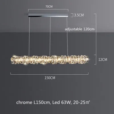 Decorbites™ Kristall-LED-Pendantleuchten | Dimmbare Ring-Hängeleuchte | Moderne Luxus-Dekorleuchten