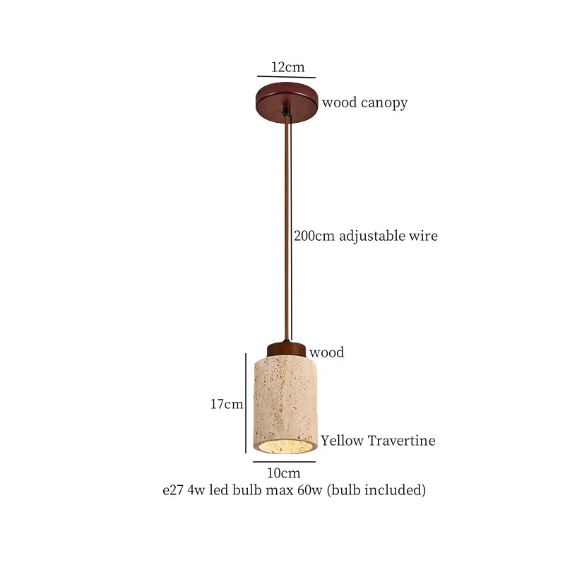 Travertine Wabi Sabi Lamp