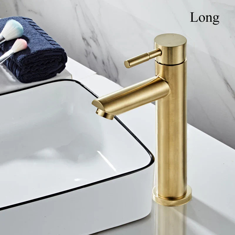 Decorbites™ Gold Beckenarmatur: Edelstahl-Einhebelmischer für Badezimmer und Küche