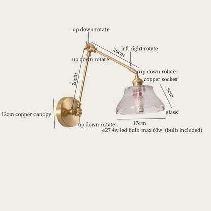 Decorbites™ Cremeharz-LED-Wandleuchten mit Zugschalter – Vintage-Kupfer-Nachttischlampe