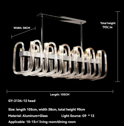 Decorbites™ Glasleuchter LED-Hängeleuchte für Wohnzimmer Schlafzimmer Esszimmer - Kollektion 2024.