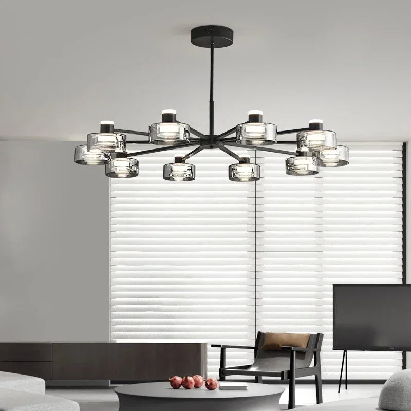 Decorbites™ Glas-LED-Kronleuchter: Modernes minimalistisches Kupfer-Pendant-Licht für Wohnzimmer und Schlafzimmer