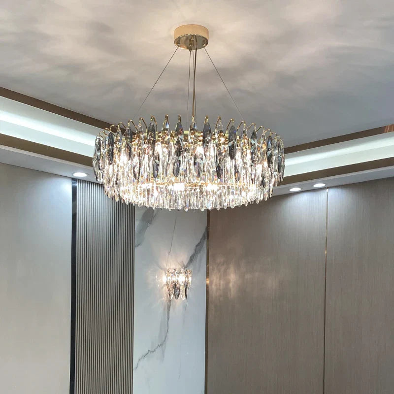 DecorBites™ Crystal Atmosphere Chandelier: Modern Luxury for Living Room, Dining Room, Bedroom