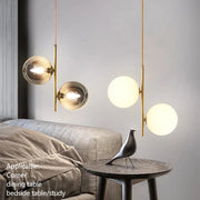 Copper Glass Pendant Light Multiple Voltages