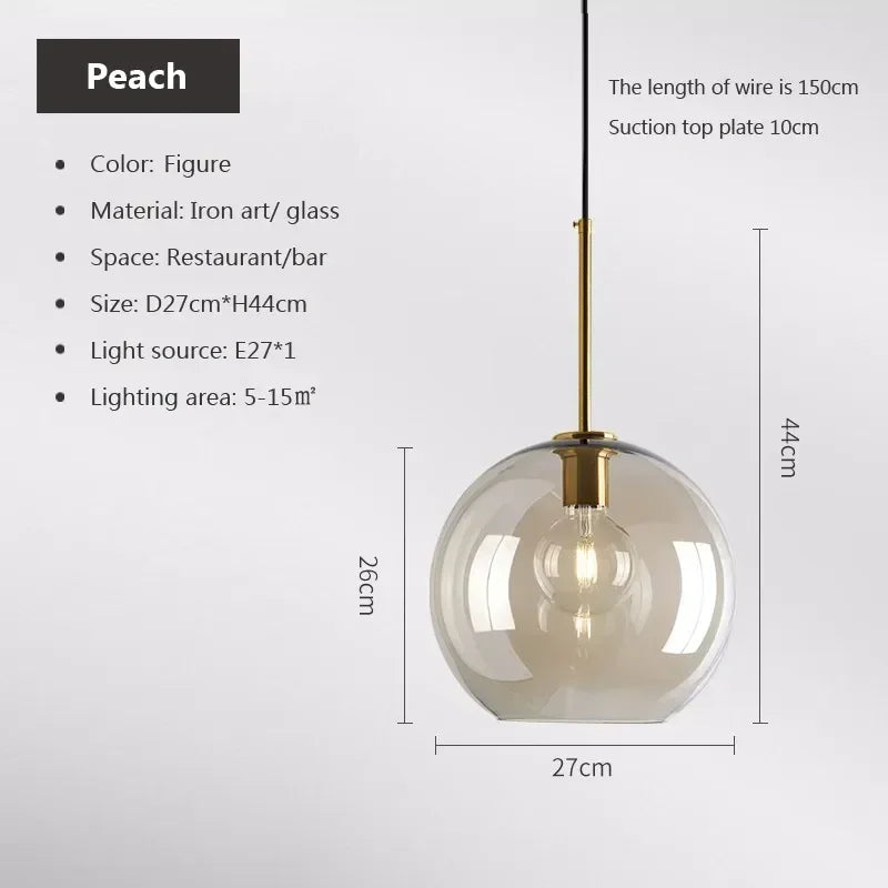 Decorbites™ Industrielles Glas-Hängeleuchte für Wohnzimmer Küchen-Kronleuchter