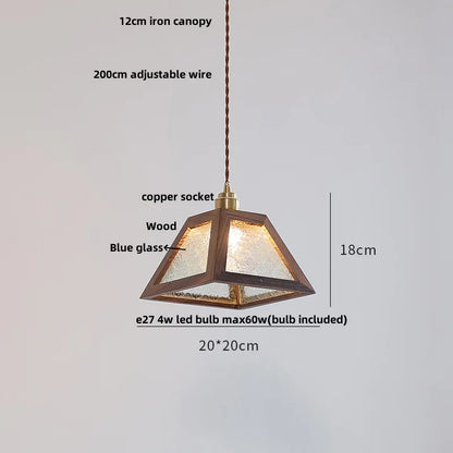 Decorbites™ Klar-Glas Walnuss-Holz LED-Hängeleuchte - Nordisch Moderne Hängelampen