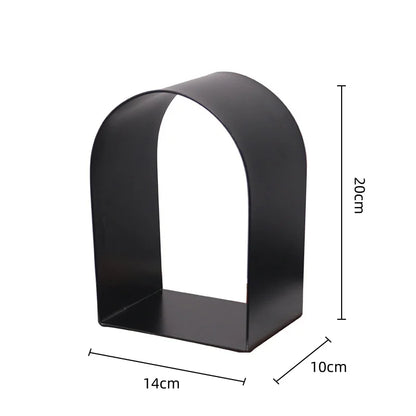 Decorbites™ Goldene Bögen Metallskulptur Raumdekoration Geometrisches Handwerk Figurine