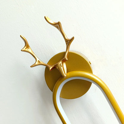 DecorBites™ Deer Head Wall Lamp Gold Art Decor Living Room Bedside Light