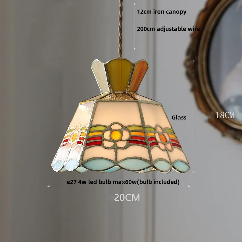 DecorBites™ Glass Brass Pendant Lamp Adjustable Wire LED Dining Room Kitchen Bar Balcony Decor