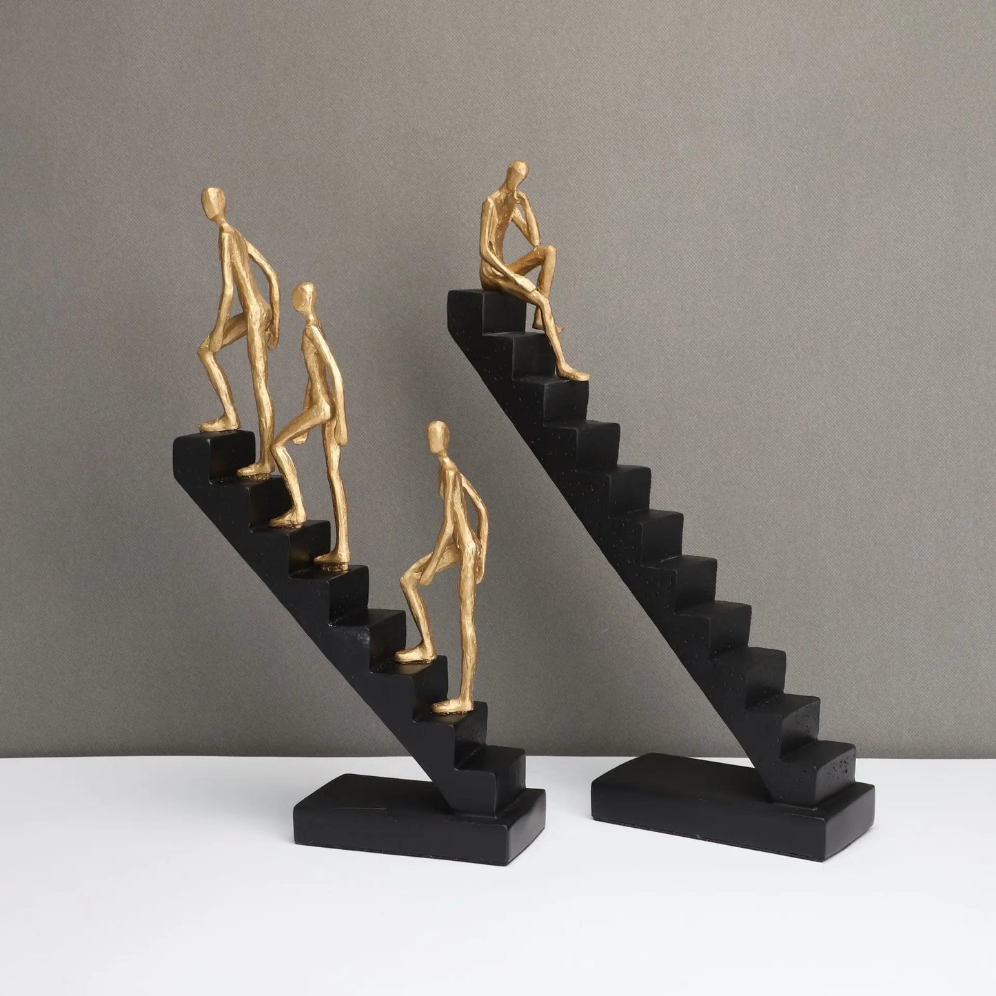 Decorbites™ Goldener Mann-Kletterer-Treppenhaus-Abstrakte-Skulptur-Heimdekoration-Ornamente