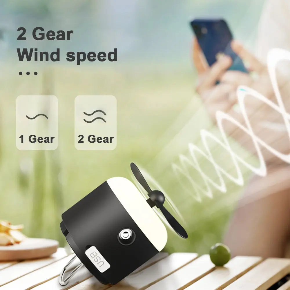 Decorbites™ 4-in-1 wiederaufladbare LED-Campinglaterne mit Ventilator & Sprühfunktion