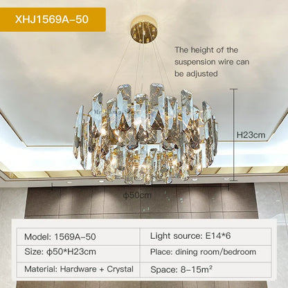 Decorbites™ Kristall-LED-Kronleuchter für gehobene Wohnräume