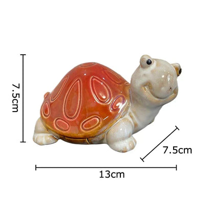 Decorbites™ Süße Schildkröten-Statue-Tablett Schreibtisch-Dekoration Raum-Dekor Kreative Skulptur