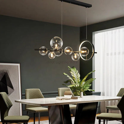 DecorBites™ Glass Bubble LED Pendant Chandelier for Modern Living Room Decor
