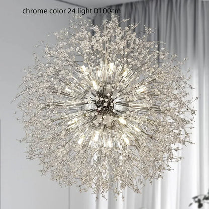 Decorbites™ Löwenzahn Gold/Chrom Kronleuchter mit Kristallen, G9 Anhängerleuchten für elegante Beleuchtung