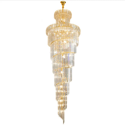Decorbites™ Gold Kristall Duplex Gebäude LED Kronleuchter - Luxuriöse Treppenhausdekoration