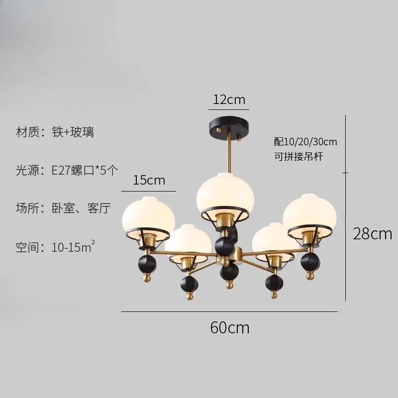DecorBites™ French Bauhaus Medieval Ceiling Chandelier for Bedroom and Study Room