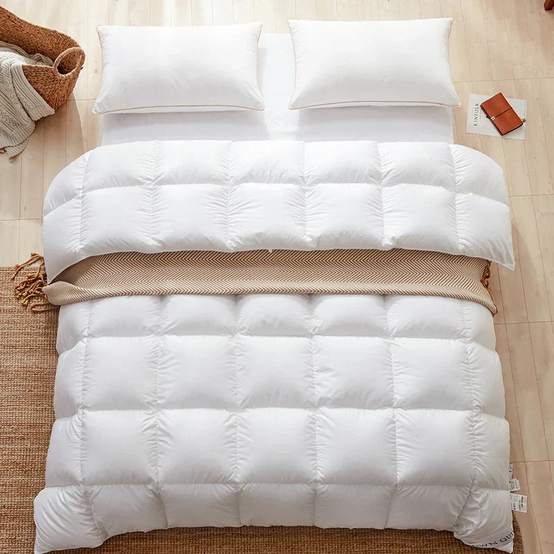 Decorbites™ Luxus-Baumwollbezug Weiße Daunenbettdecke, Überdecke für 5-Sterne-Hotels