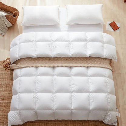 Decorbites™ Luxus-Baumwollbezug Weiße Daunenbettdecke, Überdecke für 5-Sterne-Hotels