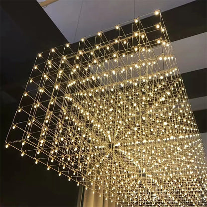 DecorBites™ Cube LED Chandelier for Modern Luxury Living Room & Dining Office Hotel