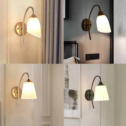 Decorbites™ Gold-Glas-Wandleuchte Schlafzimmer-Wandleuchte für Hotel Wohnzimmer Gang Treppe
