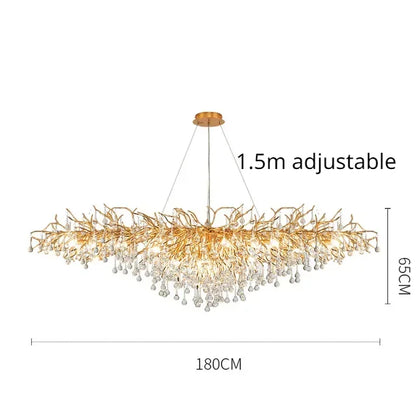 Decorbites™ Goldener Kronleuchter Moderne Luxus-LED-Glanz-Deckenleuchte