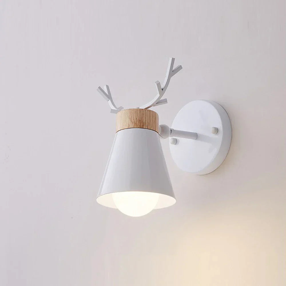 Decorbites™ LED Geweih-Wandleuchte Holz Nordisch Vintage Modern Loft Schlafzimmer-Beleuchtung E27