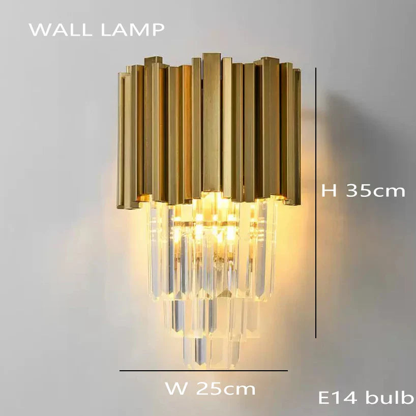 Gold Modern Crystal Ceiling Light