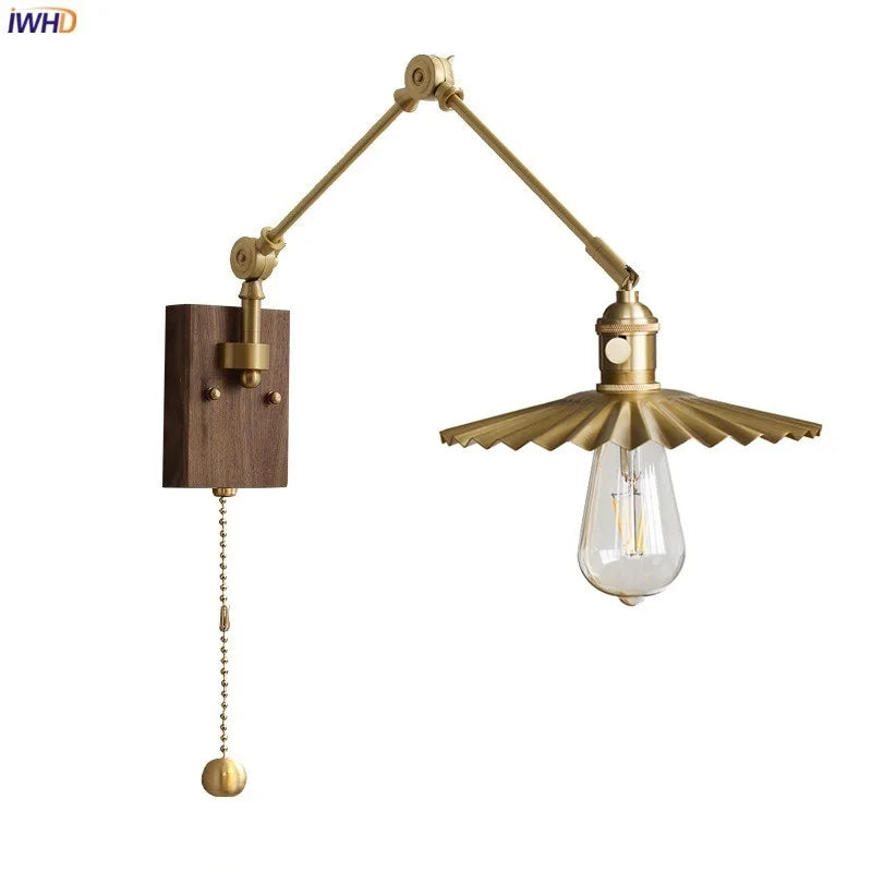DecorBites™ Adjustable Copper Wall Sconce Edison Lamp LED - Modern Bedroom Bathroom Light