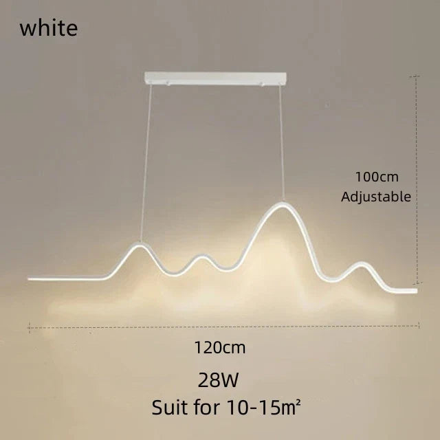 Aluminum Wave Line Chandelier