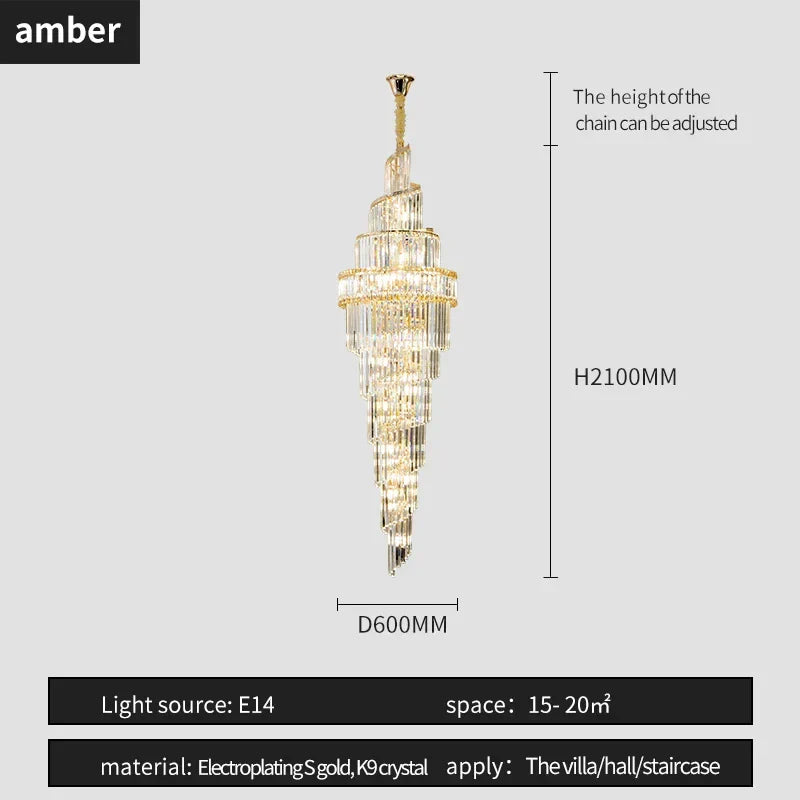 Deluxe Crystal Pendant Chandelier