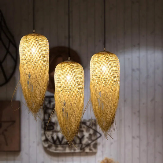 Decorbites™ Bambus-Hängeleuchten: Nordische LED-Hängeleuchten für Esszimmer im Loft-Stil als Dekoration
