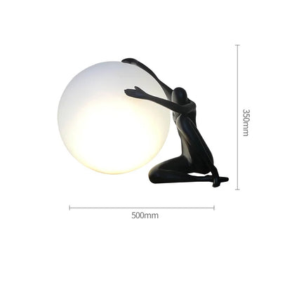 Decorbites™ Glasballen-Tischleuchte: Stilvolle LED-Skulptur-Schreibtischlampe für die Wohnraumausstattung