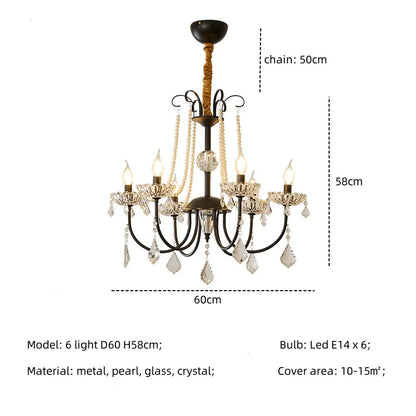 Decorbites™ Kristall-LED-Kronleuchter Wohnzimmer Luxusbeleuchtung E14 Hänge-Lampen