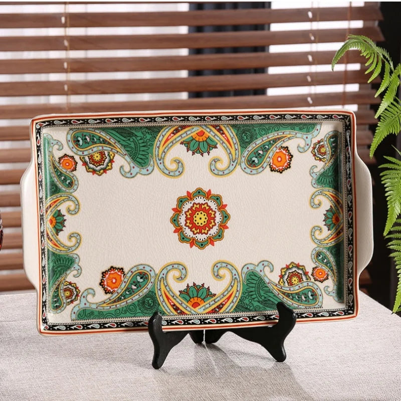 Decorbites™ Eiswürfelbehälter: Marokkanischer Speisenteller, Mittelost-Tellerhalter für Zuhause und Küche