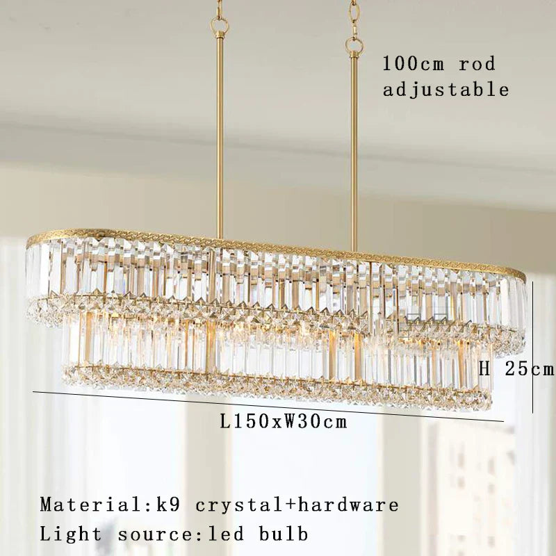 DecorBites™ Crystal Round Pendant Lights: Luxury Nordic Living Room Decoration