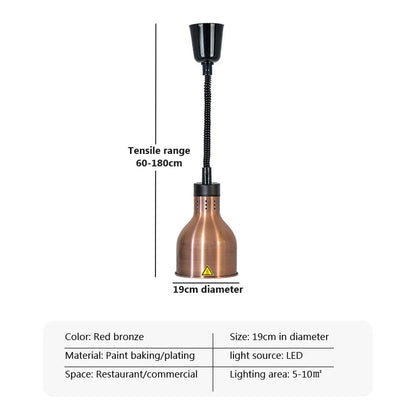 Decorbites™ Elektrische Heizlampe Teleskop-Aufhängung zur Lebensmittelkonservierung für Restaurants