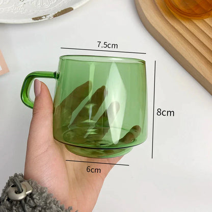 Decorbites™ Glas-Kaffeetasse Tumbler | Bunte hitzebeständige Teetasse Saftbecher