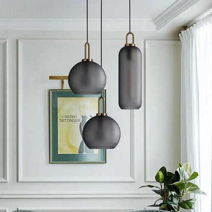 DecorBites™ Glass Ball Pendant Light Fixture for Kitchen Dining Room Bedroom Lighting