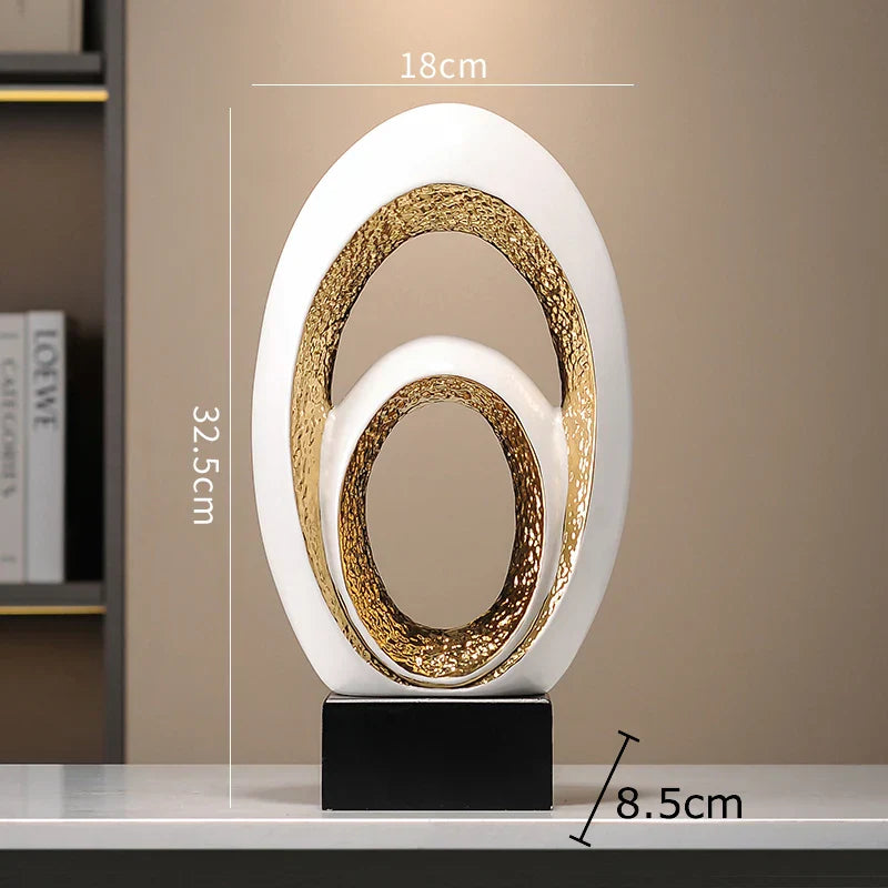 Gold Abstract Desk Sculpture