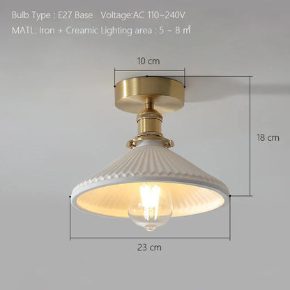 DecorBites™ Japanese Ceramic Chandelier Lighting for Kitchen Dining Room Luxury Led Ceiling Lamp