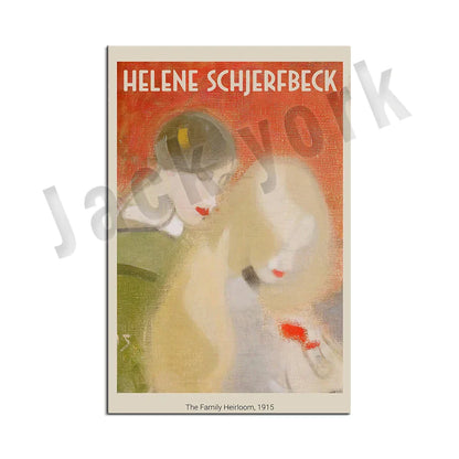 Decorbites™ Abstract Vintage-Ausstellungsplakat-Set - Helene Schjerfbeck, Zirkusmädchen, Blondes Mädchen