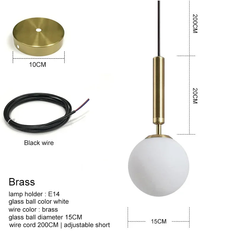 Decorbites™ Gold-Glas-Kugelleuchter für luxuriöse Dekoration im Esszimmer & Schlafzimmer