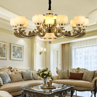 Decorbites™ Jade-Leuchter: Stilvolle chinesische Zen-Wohnzimmerlampe für Duplex-Gebäude von Guangdong Zhongshan