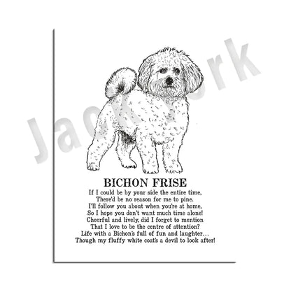 Decorbites™ Hunderassen-Poster: Chinesischer Nackthund, Chesapeake Bay Retriever, Brüsseler Griffon, + Mehr