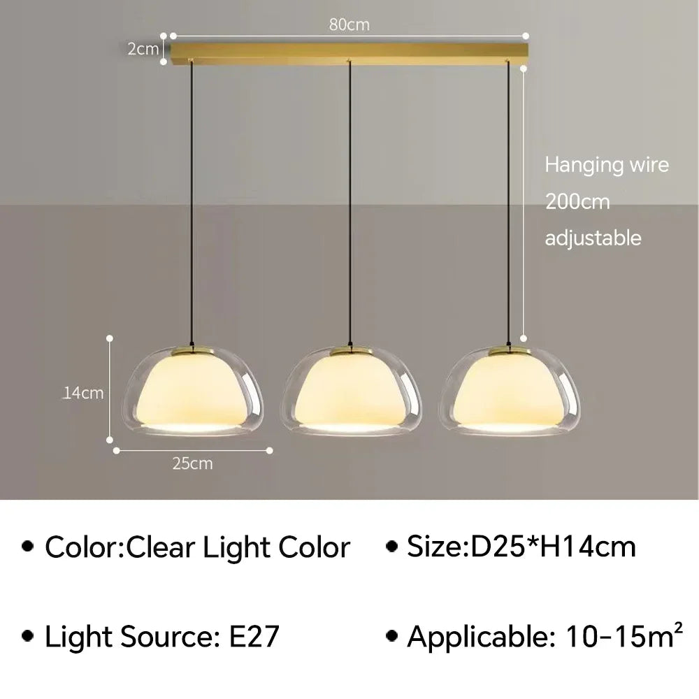 Decorbites™ Glas-Gelee-Hängeleuchte: Minimalistisches Luxusdesign für Wohnzimmer und Schlafzimmer im Eigenheim