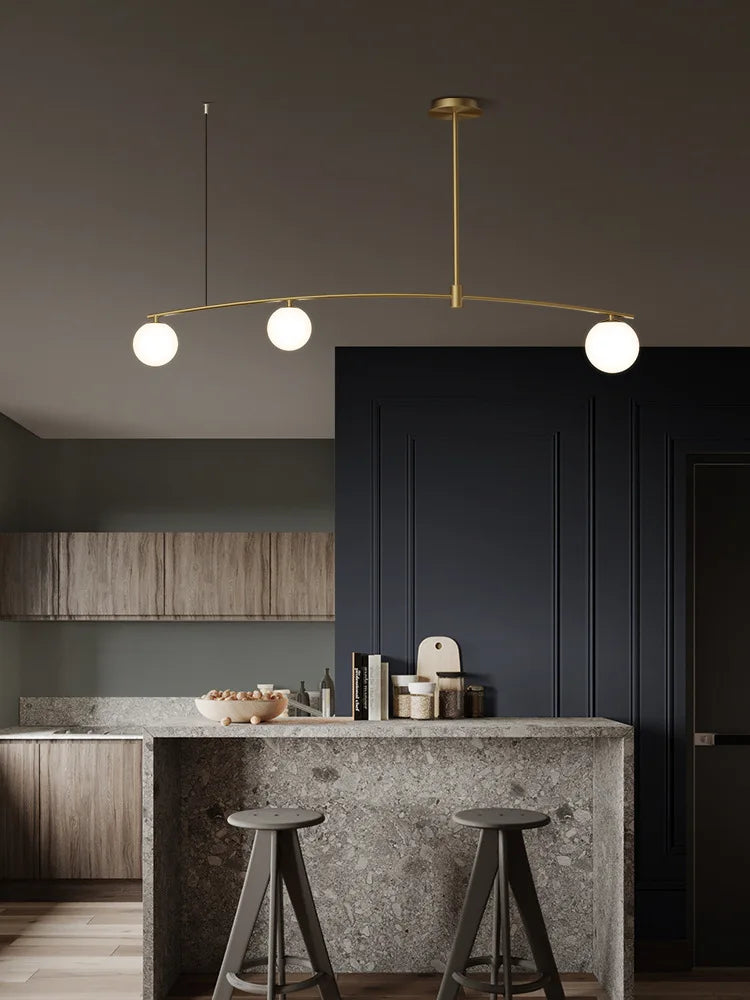 DecorBites™ Glass Ball Pendant Chandelier: Stylish LED Hanging Lights for Dining Room, Kitchen, & Bar.
